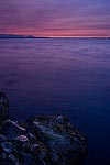 Sunset over Puget Sound from Alki Beach, WA.
