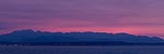 A panoramic view of the Olympic Mountains at sunset.  Seattle, WA.