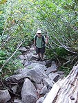 Before we knew it we were back down to the creek bed in the tunnel of alders getting close to the parking lot.