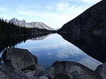 Looking North across Colchuck Lake to Cashmere Mountain.