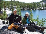 Me and Brooke enjoying our lunch break at Leprechaun Lake.